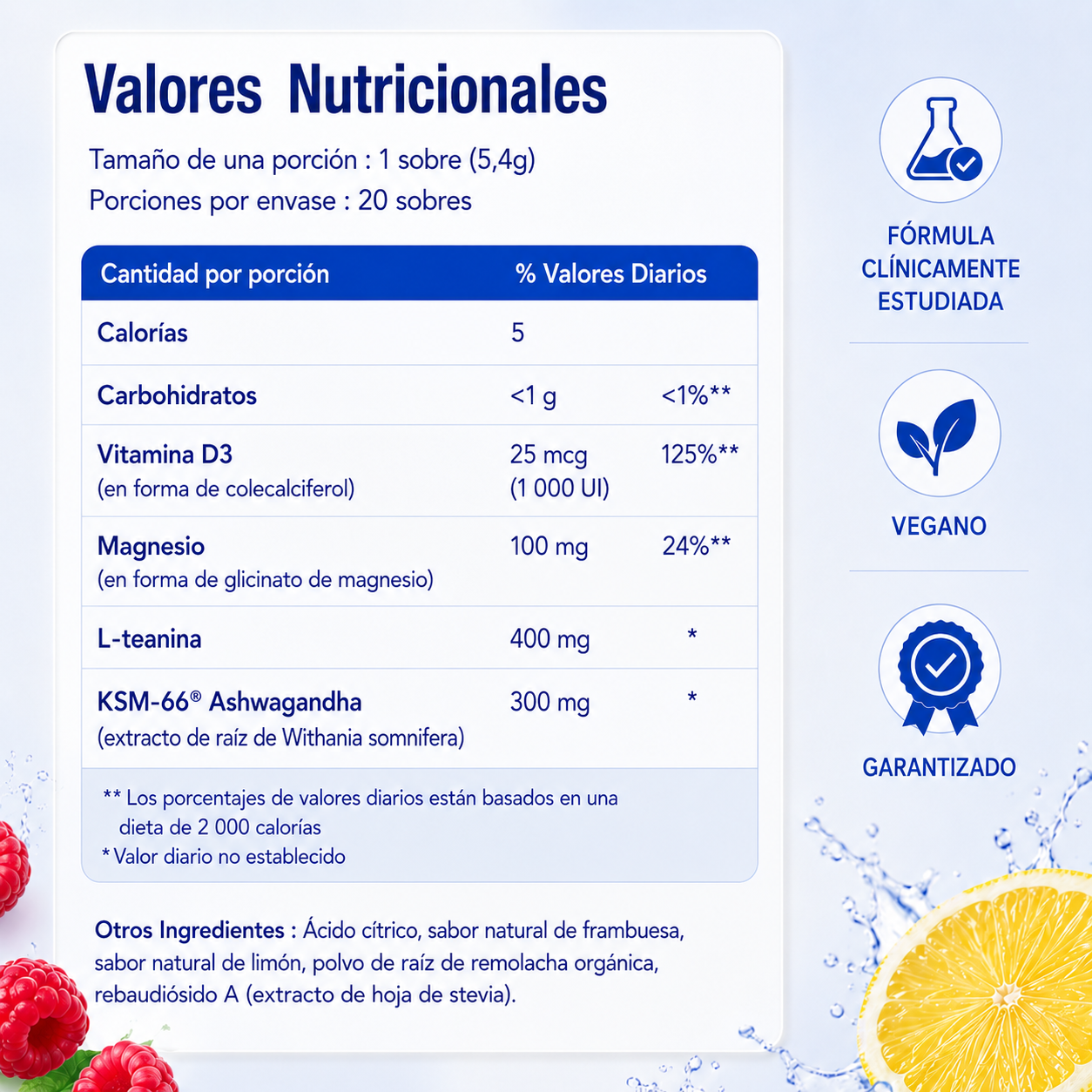 Mezcla de bebida relajante